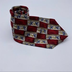 Colours By Alexander Julian Vintage Fairy / nature Core Red Floral Silk